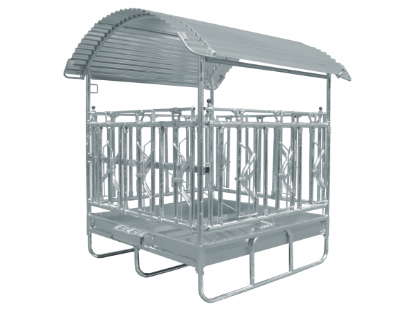 Cattle feeder, galvanized feeder.