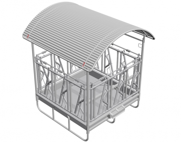 Cattle feeder, galvanized feeder.