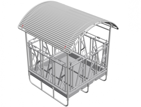 Cattle feeder, galvanized feeder.